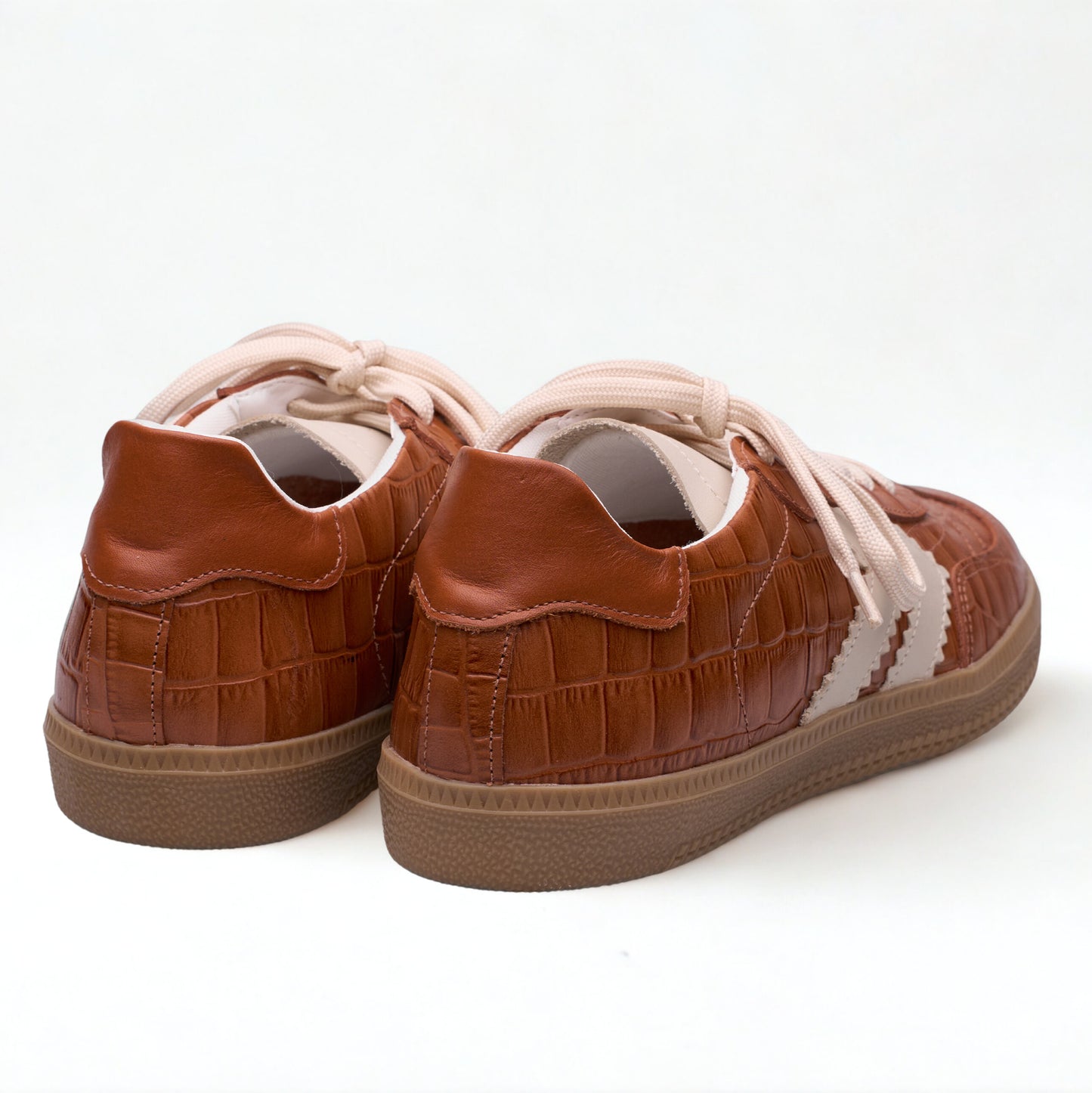Tênis Feminino SMIDT Croco Caramelo