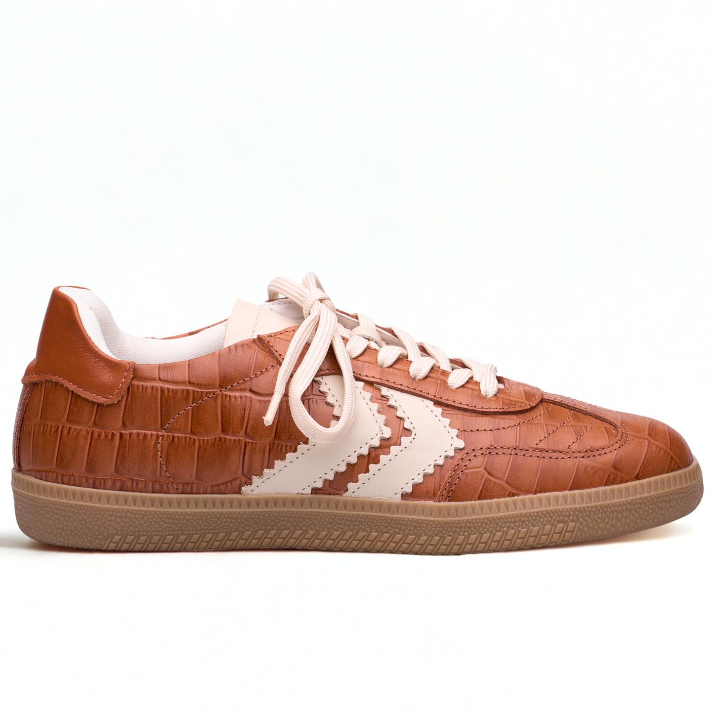 Tênis Feminino SMIDT Croco Caramelo