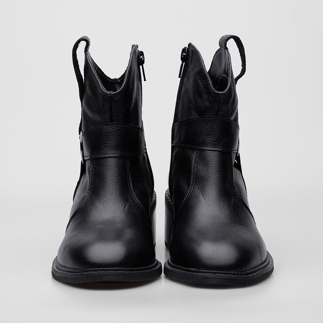 Bota Country Em Couro Floater Preto