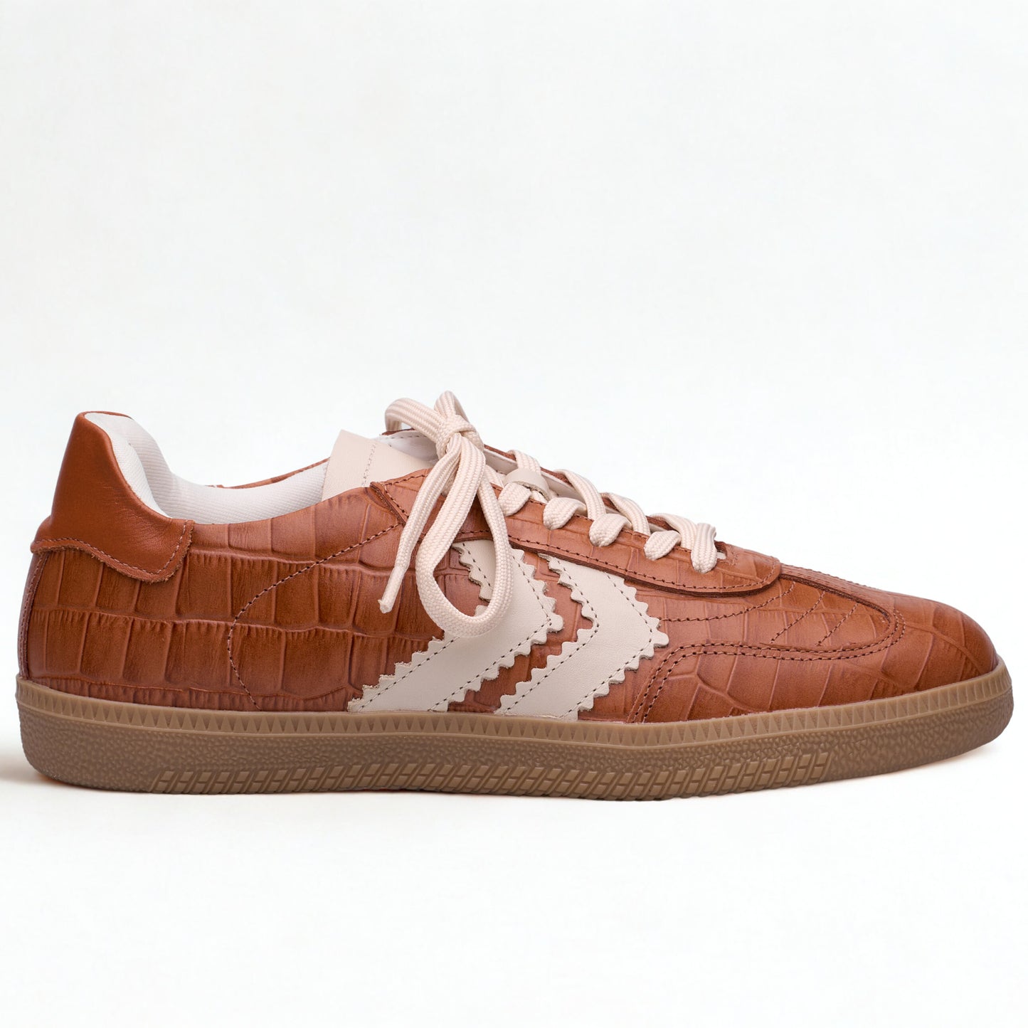 Tênis Feminino SMIDT Croco Caramelo