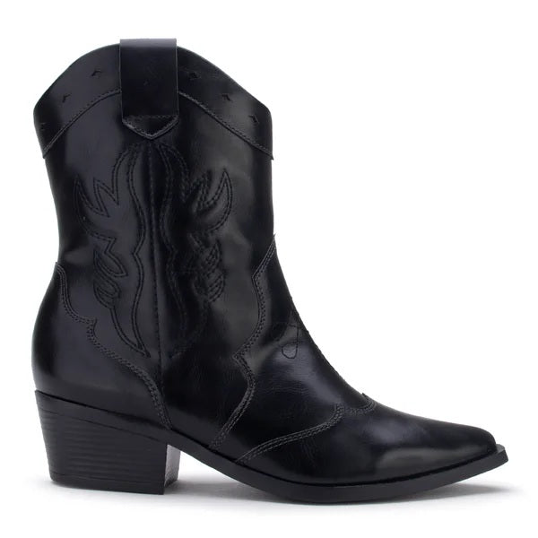 Bota Cano Médio Country Detalhe Bordado