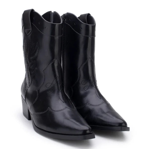 Bota Cano Médio Country Detalhe Bordado