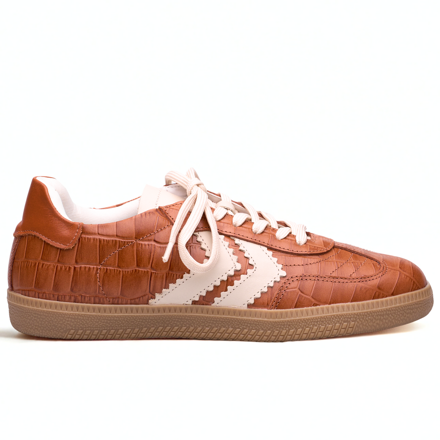 Tênis Feminino SMIDT Croco Caramelo