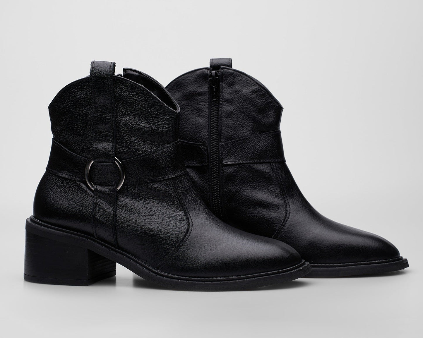 Bota Country Em Couro Floater Preto