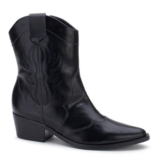 Bota Cano Médio Country Detalhe Bordado