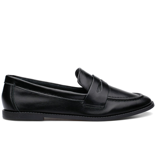 Mocassim Feminino SMIDT Couro Preto – Clássico, Elegante e Atemporal